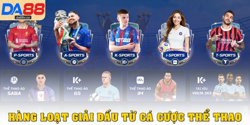 Hàng loạt giải đấu từ cá cược thể thao